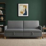 vidaXL Sofa s úložným priestorom Tmavosivá 192 x 78 x 87 cm Polyester