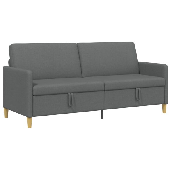 vidaXL Sofa s úložným priestorom Tmavosivá 192 x 78 x 87 cm Polyester – Obrázok 2