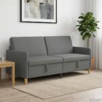 vidaXL Sofa s úložným priestorom Tmavosivá 192 x 78 x 87 cm Polyester – Obrázok 3