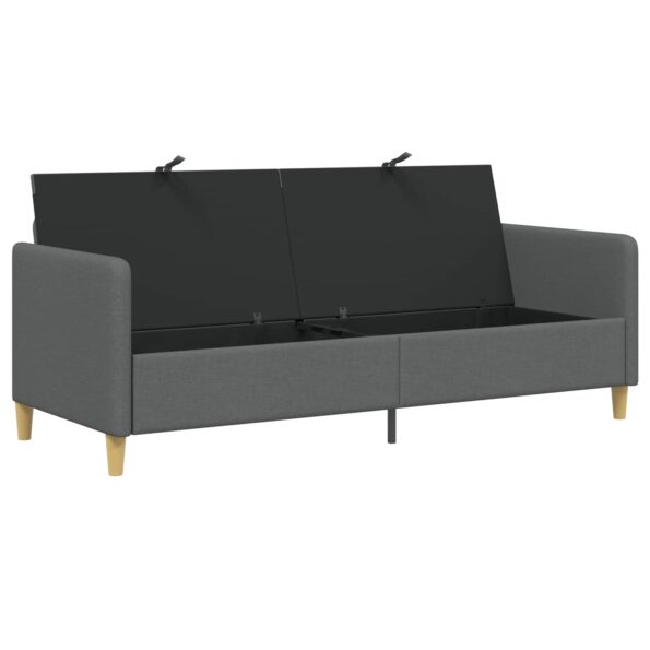 vidaXL Sofa s úložným priestorom Tmavosivá 192 x 78 x 87 cm Polyester – Obrázok 4