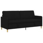 vidaXL Sofa s úložným priestorom Čierna 192 x 78 x 87 cm Polyester – Obrázok 2
