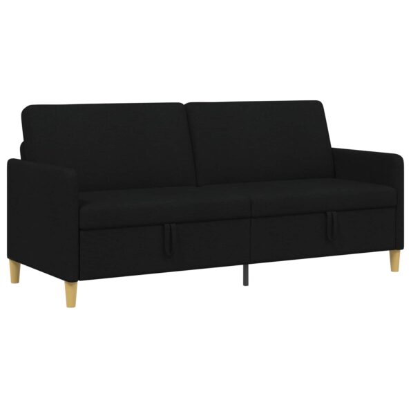 vidaXL Sofa s úložným priestorom Čierna 192 x 78 x 87 cm Polyester – Obrázok 2