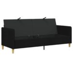 vidaXL Sofa s úložným priestorom Čierna 192 x 78 x 87 cm Polyester – Obrázok 4