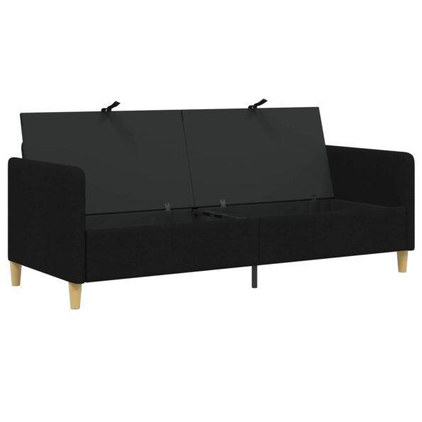 vidaXL Sofa s úložným priestorom Čierna 192 x 78 x 87 cm Polyester – Obrázok 4