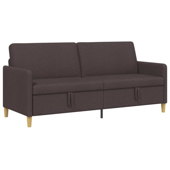 vidaXL Sofa s úložným priestorom Tmavohnedá 192 x 78 x 87 cm Polyester – Obrázok 2
