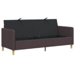 vidaXL Sofa s úložným priestorom Tmavohnedá 192 x 78 x 87 cm Polyester – Obrázok 4