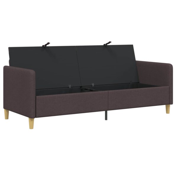 vidaXL Sofa s úložným priestorom Tmavohnedá 192 x 78 x 87 cm Polyester – Obrázok 4