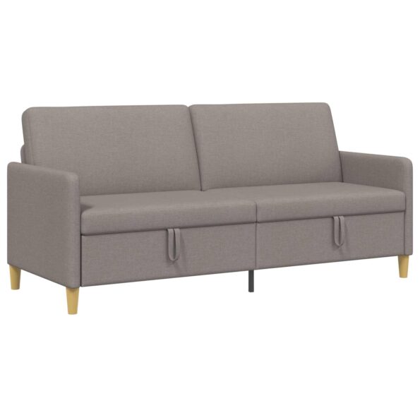 vidaXL Sofa s úložným priestorom Sivohnedá 192 x 78 x 87 cm Polyester – Obrázok 2