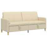 vidaXL Sofa s úložným priestorom Krémová 192 x 78 x 87 cm Polyester – Obrázok 2