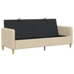 vidaXL Sofa s úložným priestorom Krémová 192 x 78 x 87 cm Polyester – Obrázok 4