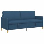 vidaXL Sofa s úložným priestorom Modrá 192 x 78 x 87 cm Polyester – Obrázok 2