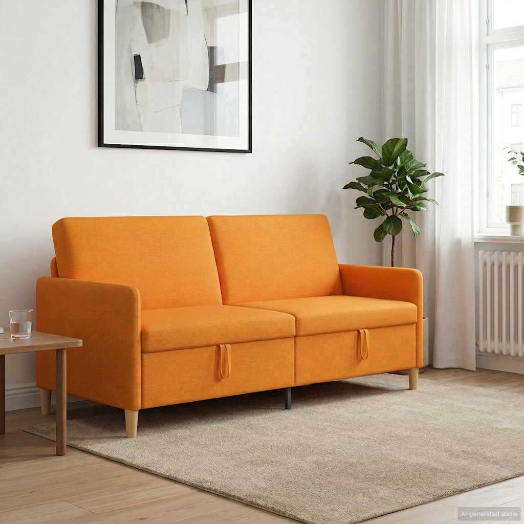 42036984_1.jpg vidaXL Sofa s úložným priestorom Tmavá žltá 192 x 78 x 87 cm Polyester – Obrázok 1
