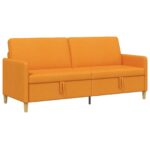 vidaXL Sofa s úložným priestorom Tmavá žltá 192 x 78 x 87 cm Polyester – Obrázok 2