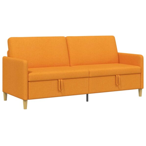 vidaXL Sofa s úložným priestorom Tmavá žltá 192 x 78 x 87 cm Polyester – Obrázok 2