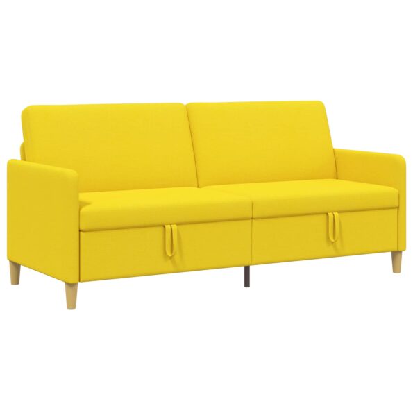 vidaXL Sofa s úložným priestorom Svetložltá 192 x 78 x 87 cm Polyester – Obrázok 2