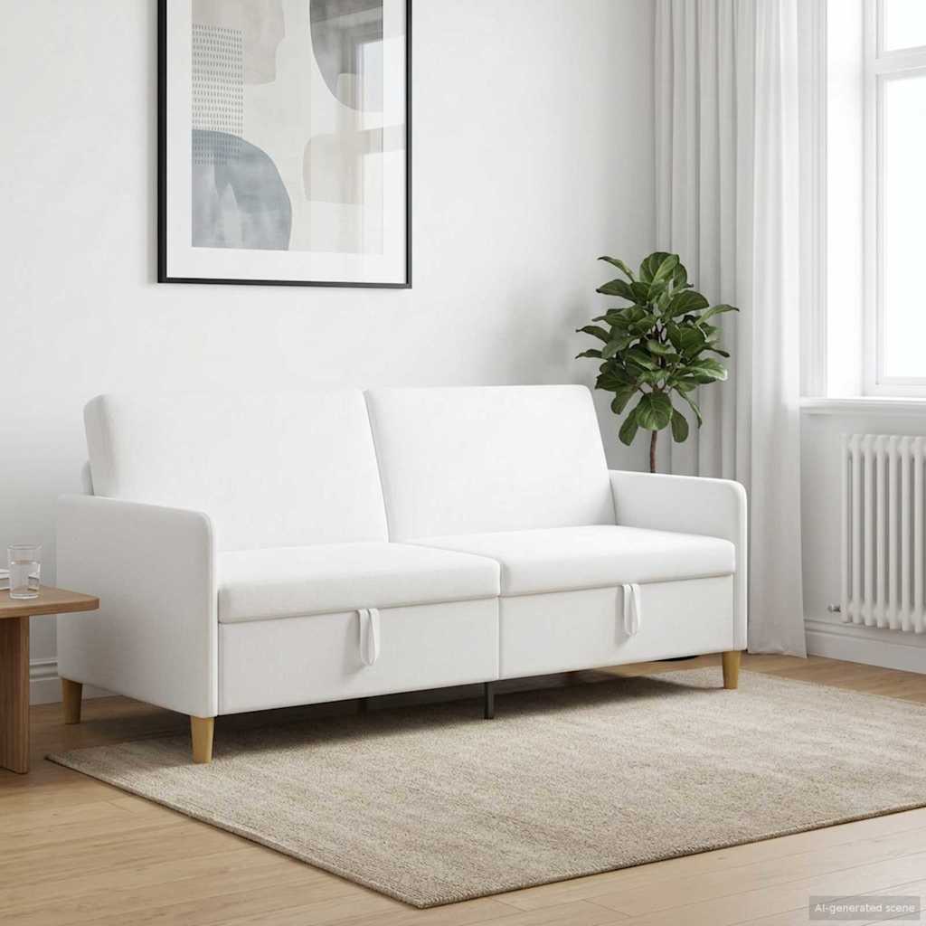42036986_1.jpg vidaXL Sofa s úložným priestorom Biela 192 x 78 x 87 cm Polyester – Obrázok 1