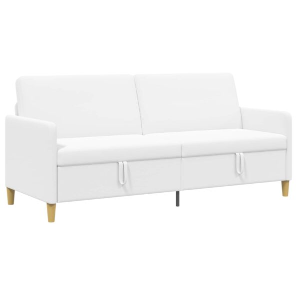 vidaXL Sofa s úložným priestorom Biela 192 x 78 x 87 cm Polyester – Obrázok 2