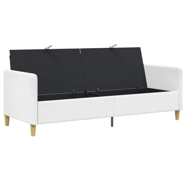 vidaXL Sofa s úložným priestorom Biela 192 x 78 x 87 cm Polyester – Obrázok 4