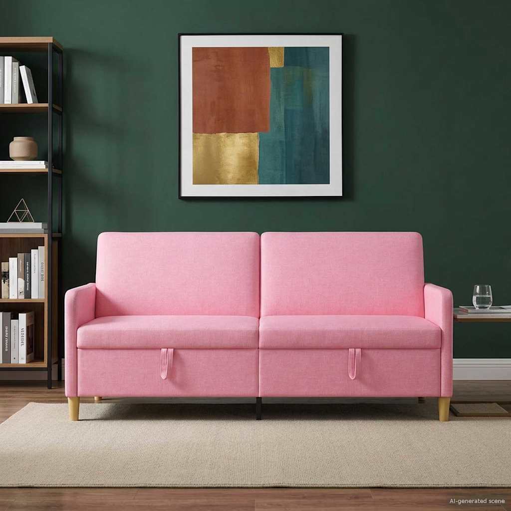 42036987_1.jpg vidaXL Sofa s úložným priestorom Ružová 192 x 78 x 87 cm Polyester – Obrázok 1