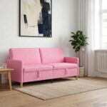 vidaXL Sofa s úložným priestorom Ružová 192 x 78 x 87 cm Polyester – Obrázok 3
