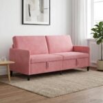 vidaXL Sofa s úložným priestorom Ružová 192 x 78 x 87 cm Polyester