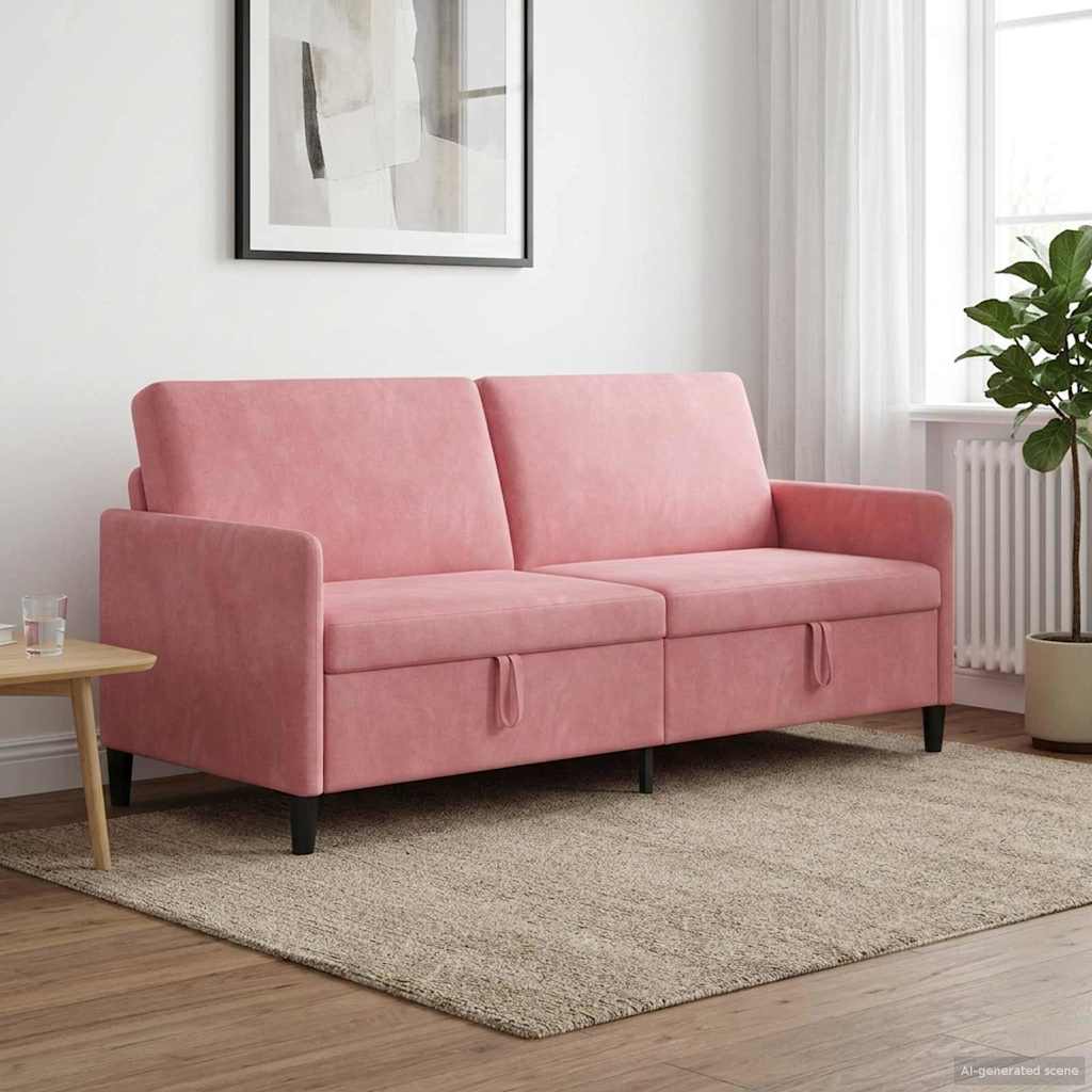 42036993_1.jpg vidaXL Sofa s úložným priestorom Ružová 192 x 78 x 87 cm Polyester – Obrázok 1