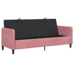 vidaXL Sofa s úložným priestorom Ružová 192 x 78 x 87 cm Polyester – Obrázok 3