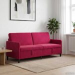 vidaXL Sofa s úložným priestorom Víno červené 192 x 78 x 87 cm – Obrázok 3