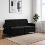 vidaXL Sofa s úložným priestorom Čierna 192 x 78 x 87 cm Polyester – Obrázok 3