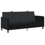 vidaXL Sofa s úložným priestorom Čierna 192 x 78 x 87 cm Polyester – Obrázok 4
