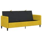 vidaXL Sofa s úložným priestorom Žltá 192 x 78 x 87 cm Polyester – Obrázok 4