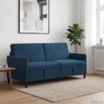 vidaXL Sofa s úložným priestorom Modrá 192 x 78 x 87 cm Polyester – Obrázok 3