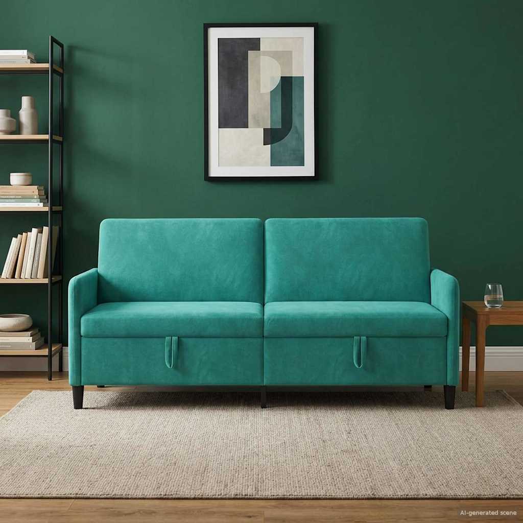 42036999_1.jpg vidaXL Sofa s úložným priestorom Tyrkysová 192 x 78 x 87 cm Polyester – Obrázok 1