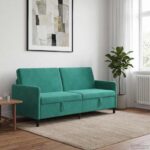 vidaXL Sofa s úložným priestorom Tyrkysová 192 x 78 x 87 cm Polyester – Obrázok 3