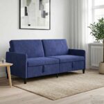 vidaXL Sofa s úložným priestorom Policajná modrá 192 x 78 x 87 cm – Obrázok 3