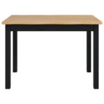 VidaXL Jedálenský stôl EKAI Čierna 112 x 70 x 76,5 cm Borovicový masív – Obrázok 4