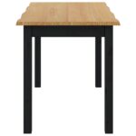 VidaXL Jedálenský stôl EKAI Čierna 112 x 70 x 76,5 cm Borovicový masív – Obrázok 5