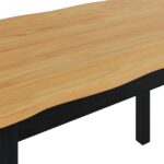 VidaXL Jedálenský stôl EKAI Čierna 112 x 70 x 76,5 cm Borovicový masív – Obrázok 8