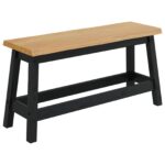 VidaXL Jedálenská lavička EKAI Čierna 91,5 x 29 x 45,5 cm – Obrázok 2