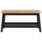 VidaXL Jedálenská lavička EKAI Čierna 91,5 x 29 x 45,5 cm – Obrázok 3
