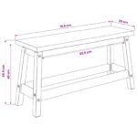 VidaXL Jedálenská lavička EKAI Čierna 91,5 x 29 x 45,5 cm – Obrázok 8