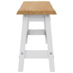 VidaXL Jedálenská lavička EKAI Biela 91,5 x 29 x 45,5 cm – Obrázok 4