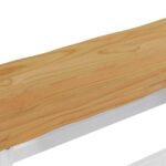 VidaXL Jedálenská lavička EKAI Biela 91,5 x 29 x 45,5 cm – Obrázok 7