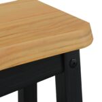 VidaXL Barová stolička EKAI 2 pcs Čierna 40 x 29 x 45,5 cm – Obrázok 7
