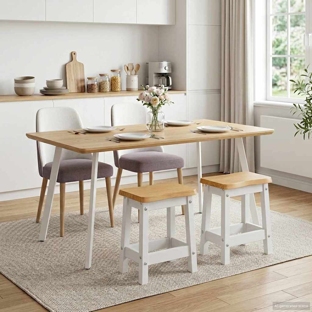 42037012_1.jpg VidaXL Barová stolička EKAI 2 pcs Biela 40 x 29 x 45,5 cm – Obrázok 1
