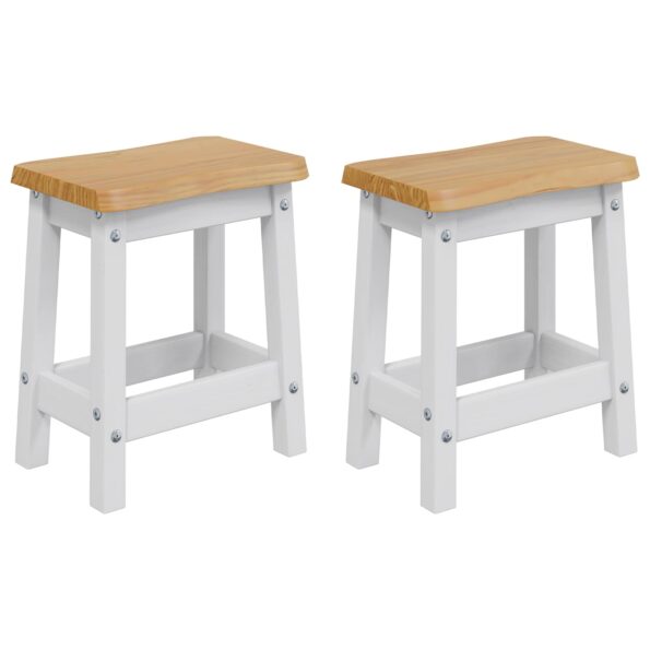 VidaXL Barová stolička EKAI 2 pcs Biela 40 x 29 x 45,5 cm – Obrázok 2