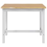 VidaXL Vysoký barový stôl EKAI Biela 112 x 70 x 91 cm Borovicový masív – Obrázok 4