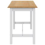 VidaXL Vysoký barový stôl EKAI Biela 112 x 70 x 91 cm Borovicový masív – Obrázok 5