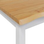 VidaXL Vysoký barový stôl EKAI Biela 112 x 70 x 91 cm Borovicový masív – Obrázok 7