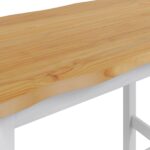 VidaXL Vysoký barový stôl EKAI Biela 112 x 70 x 91 cm Borovicový masív – Obrázok 8